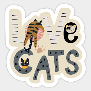 Love cats Sticker